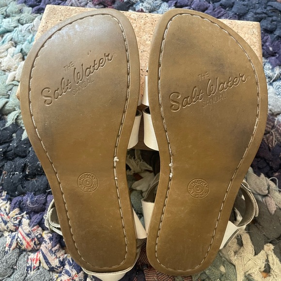 Salt Water Sandals White Waterproof Leather 8.5 - Picture 3 of 5